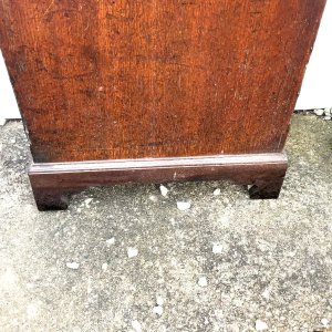 Circa 1820 oak & mahogany case standing 216 cm high width at widest 55 cm depth 25 cm movement 8 day duration will need full service and overhaul cost of which is £450 comes with weights key and pendulum, offering free delivery uk & usa, tel: we accept online payments for all our items listed: bank transfer cash on collection or if wishing over the phone using your debit or credit cards, also doing layby payments plan, or email giving your address details & contact number and we shall send you your items invoice to make