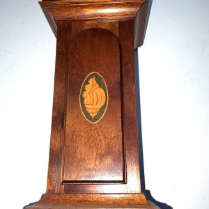 Miniature clock, mahogany with shell inlays having an 8 day mechanical movement that’s in perfect working order, the case is in excellent condition, consider one of the very best, standing 55 cm high width at widest 15 cm depth being 11 cm comes with key, offering free delivery worldwide reference frs tel: we accept online payments for all our items listed: bank transfer cash on collection or if wishing over the phone using your debit or credit cards, also doing layby payments plan, or email giving your address details & contact number and we shall send you your items invoice to make