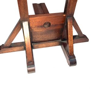 Miniature madame guillotine used primarily for cigars ends cutting, this one dates back late 19th century and the condition is very good though blades a little tarnished from little use, standing 38 cm width of 28 cm depth being 32 cm,