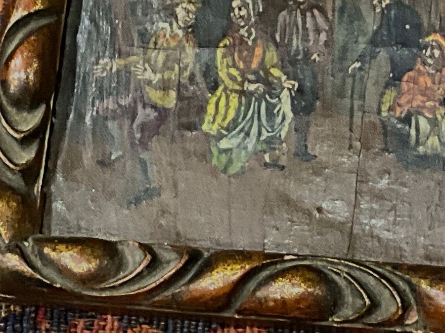 Dutch 18th Century Painting On Oak Panel
