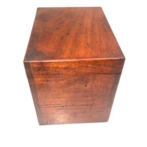 Tool in its original mahogany box, both box and instrument are in good condition though box missing the bottom nob sizes of box are height 15 cm length 17 cm depth being 12 cm,