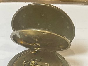 American movement in good working order cases condition good too, dial has odd blemishes but still looks good recent clean and overhaul diameter of the watch is 5.5 cm height 2 cm,