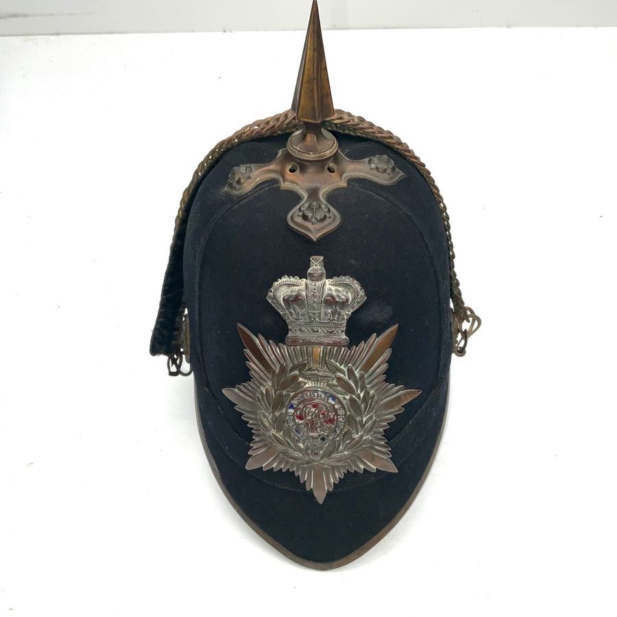 Primary image for Royal Military Academy Sandhurst Officers 1878 Pattern Blue Cloth Helmet