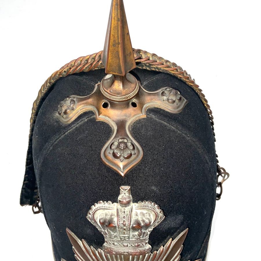 Royal Military Academy Sandhurst Officers 1878 Pattern Blue Cloth Helmet