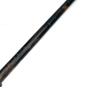Sticks the wood of the bamboo family strong and stable worn condition being over one hundred years, length in total 87 cm length across handle 15 cm, sticks diameter from the handle 25 mm tapering down to ferrule 20 mm, from steels tip to top of handle being 85 cm, offering free delivery uk reference w6 tel: we accept online payments for all our items listed: bank transfer cash on collection personal cheques or if wishing over the phone using your debit or credit cards, also doing layby payments plan, or email giving your address details & contact number and we shall send you your items invoice to make