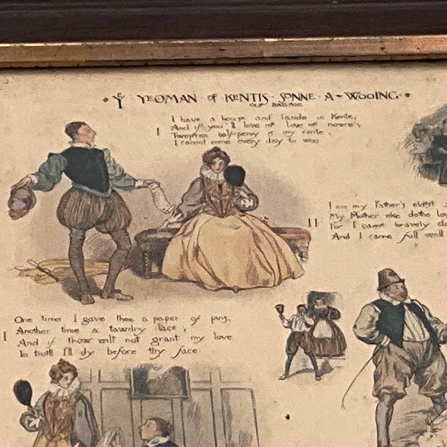 Elizabethan Attire Lithograph