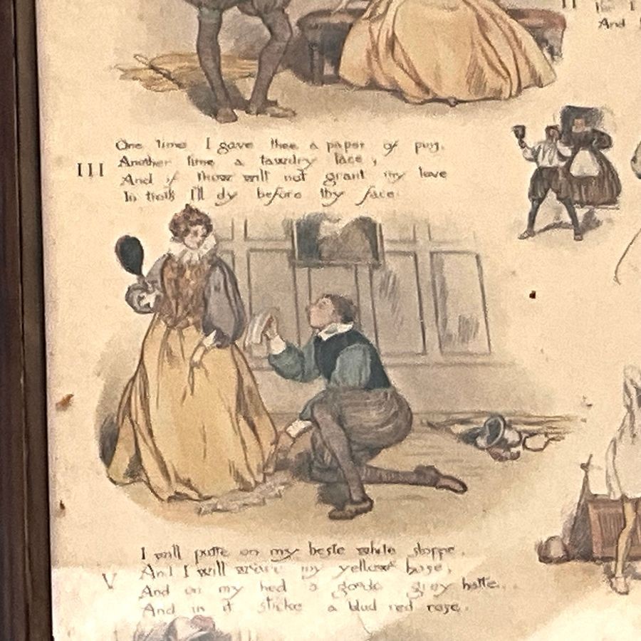 Elizabethan Attire Lithograph