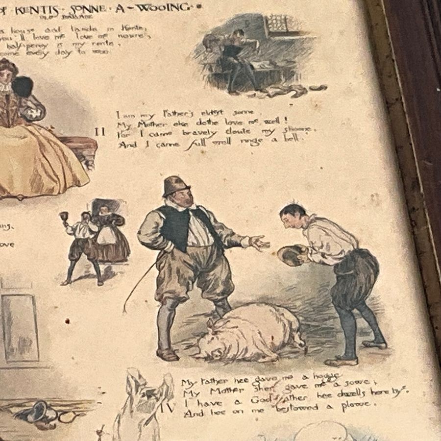 Elizabethan Attire Lithograph