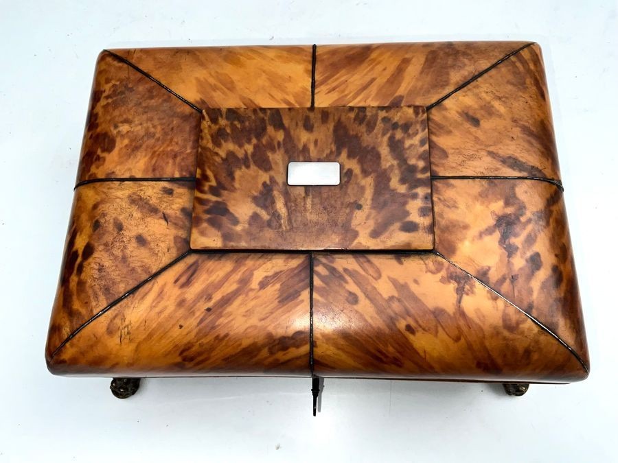 Tortoise Shell Ladies Table Top Sewing Box