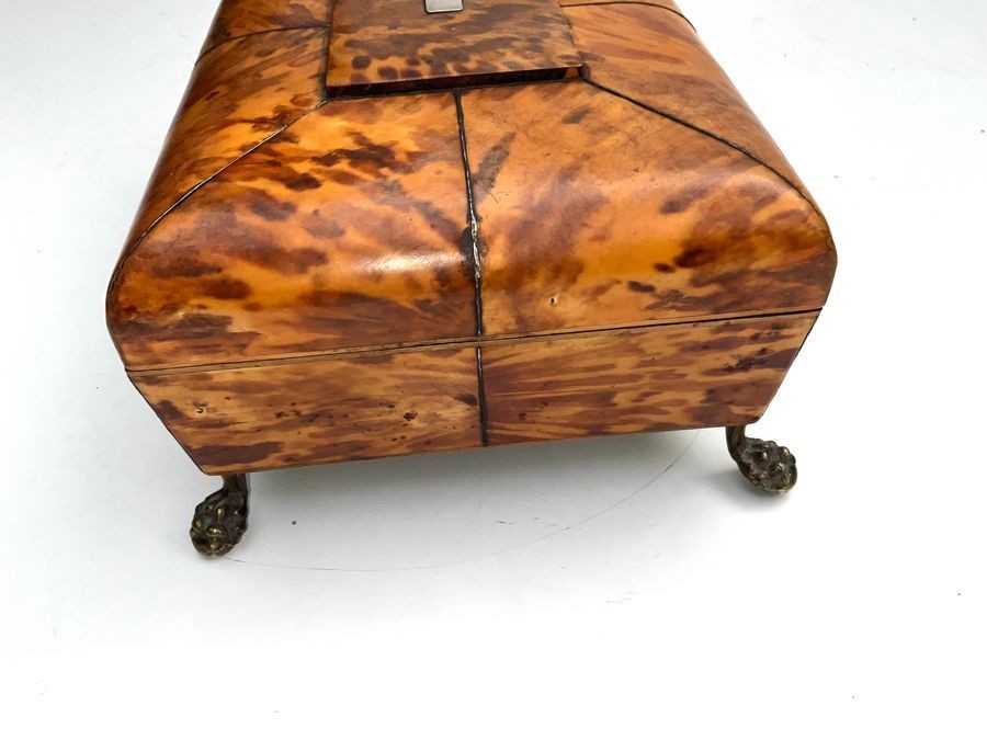 Tortoise Shell Ladies Table Top Sewing Box
