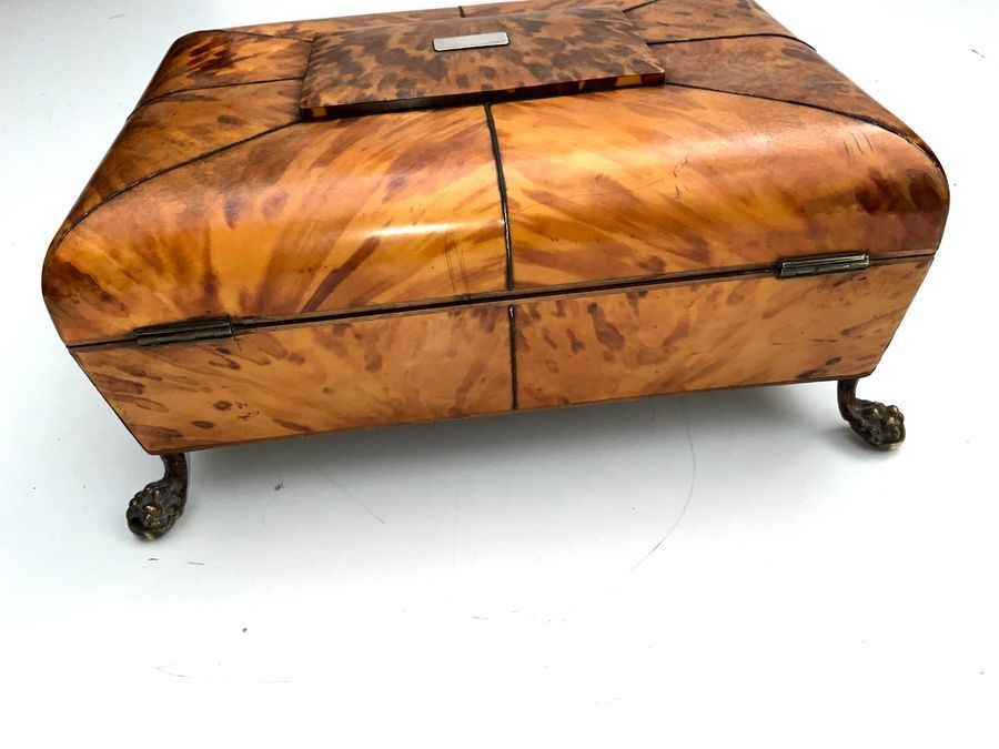 Tortoise Shell Ladies Table Top Sewing Box