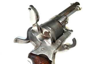 1850’s belgium 7 mm 6 shot revolver cartridge obsolete no licence required cocks and fires new springs fitted, in reasonable condition, offering free uk delivery reference drc8.