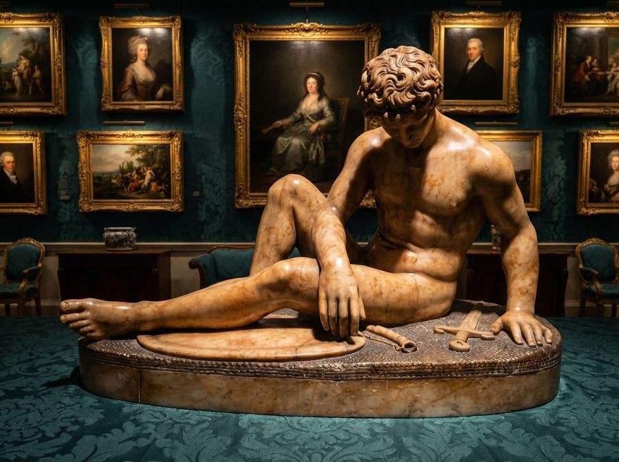 Primary image for Grand Tour, The Dying Gaul. Marble Figure Circa 1750