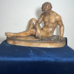 Superb work, mid 18th century based on the famous work “ the dying gaul the dying galatian became one of the most celebrated works to have survived from antiquity and was engraved and endlessly copied by artists, for whom it was a classic model for depiction of strong emotion, the figure has some blemishes of time but what a stunning piece, the works in a superb choice of marble, length being 48 cm height of 32 cm depth 20 cm, offering free delivery uk reference lc3. Tel: we accept online payments for all our items listed: bank transfer cash on collection personal cheques or if wishing over the phone using your debit or credit cards, also doing layby payments plan, or email giving your address details & contact number and we shall send you your items invoice to make