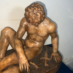 Superb work, mid 18th century based on the famous work “ the dying gaul the dying galatian became one of the most celebrated works to have survived from antiquity and was engraved and endlessly copied by artists, for whom it was a classic model for depiction of strong emotion, the figure has some blemishes of time but what a stunning piece, the works in a superb choice of marble, length being 48 cm height of 32 cm depth 20 cm, offering free delivery uk reference lc3. Tel: we accept online payments for all our items listed: bank transfer cash on collection personal cheques or if wishing over the phone using your debit or credit cards, also doing layby payments plan, or email giving your address details & contact number and we shall send you your items invoice to make