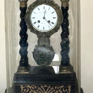Superb clock with silk suspension. Clock is in very good condition and in perfect working order, large glass dome that’s perfect and original the clock when on it’s original base stands an impressive 63 cm length across base of 31 cm depth of base 21 cm, offering free delivery uk reference ums. Tel: we accept online payments for all our items listed: bank transfer cash on collection or if wishing over the phone using your debit or credit cards, also doing layby payments plan, or email giving your address details & contact number and we shall send you your items invoice to make