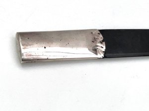 Superb london maker and retailer early 20th century letter turner overall condition good though both the silver and tortoise have some blemishes of time on them but they add to its charm, having length of 36 cm width being 35 mm depth of 15 mm,