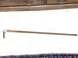 Superb horn with silver mount with cartouche with engraved name, the wood being malacca with good end ferrule stick, the blade being a rapier is high tensioned and immaculate, all fittings are firm and sturdy early 20th century length in total of 91 cm across handle grip the length is 12 cm, the sticks diameter from silver mounts 2 cm tapering down to the ferrule 1.5 cm, from the steel tip to top of the handle is 87 cm, offering free uk delivery, reference db3 tel: we accept online payments for all our items listed: bank transfer cash on collection or if wishing over the phone using your debit or credit cards, also doing layby payments plan, or email giving your address details & contact number and we shall send you your items invoice to make