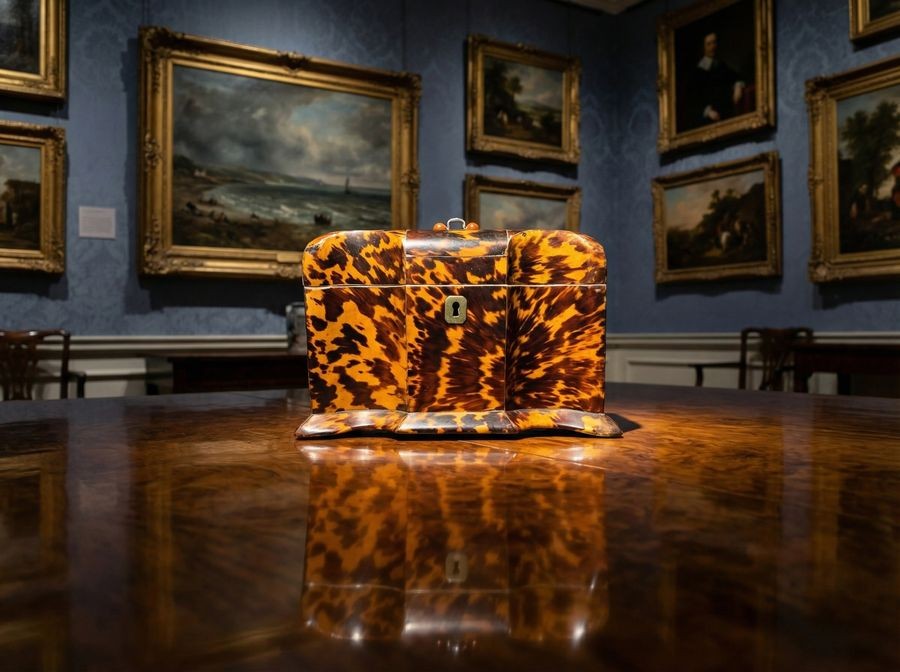Primary image for Tortoise Shell Tea Caddy Circa 1750’s One Of The Best