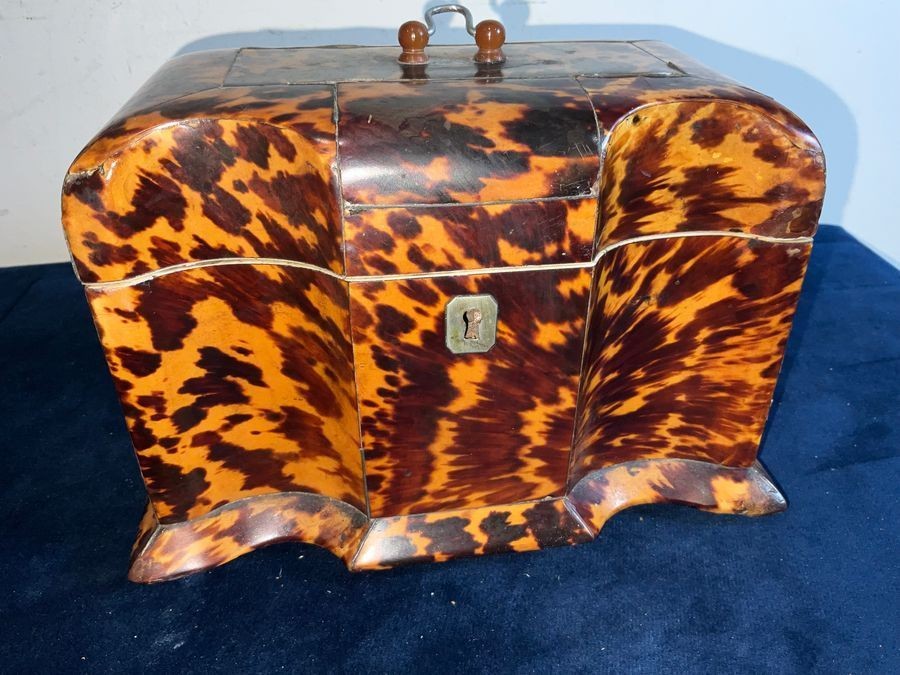 Tortoise Shell Tea Caddy Circa 1750’s One Of The Best