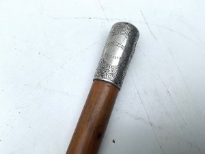 Silver handles dated and hallmarked on cartouche for london 1891 the stick itself being malacca. The high tension blades very clean and all fittings firm and solid, length in total being 90 cm diameter of handle at top 3 cm sticks diameter from tops 3 cm tapering down to the ferrule 2.5 cm, from the steel tip to the top of the handle is 85 cm, offering free delivery reference dbs4 tel: we accept online payments for all our items listed: bank transfer cash on collection or if wishing over the phone using your debit or credit cards, also doing layby payments plan, or email giving your address details & contact number and we shall send you your items invoice to make