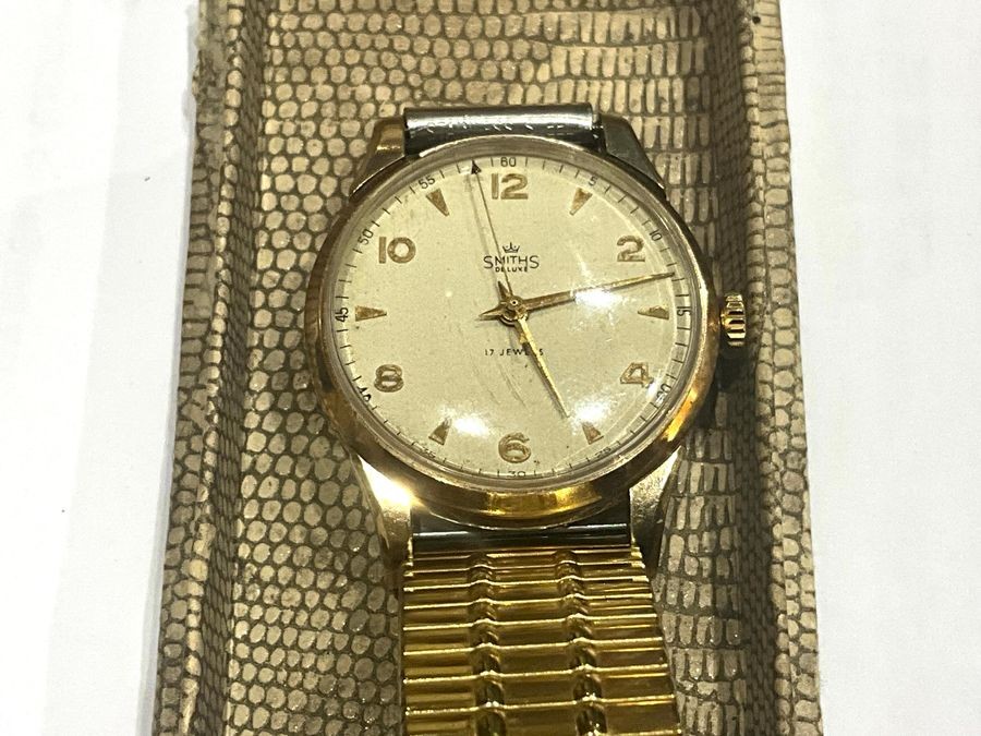Primary image for Smiths Deluxe 9ct Gold Mans Wristwatch