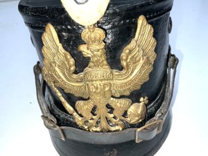 Helmet dated 1914 overall conditions good this helmet was in use from 1860 to 1914 by jaeger regiments. Size is medium to large