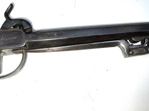 Belgium box lock percussion .550 smooth bore with spring bayonet made by antoine ronge 1764-1834 comes in good working order, nice pirouette inlays to pistols grip length in total with bayonet folded of 30 cm height 14 cm depth being 25 mm, offering free uk delivery reference dbss. Tel: we accept online payments for all our items listed: bank transfer cash on collection or if wishing over the phone using your debit or credit cards, also doing layby payments plan, or email giving your address details & contact number and we shall send you your items invoice to make