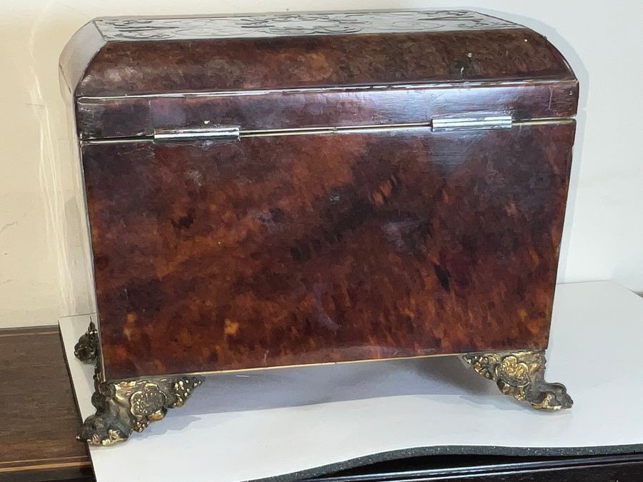Tortoise Shell & Buelle Tea Caddy