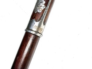 Rosewood with silver inlaid crooked handle with the name of brigg engraved at silvers rim dated 1874, good high tension steel blade in tarnished but very good condition all in good condition, total length of 89 cm length across crooks handle is 12 cm, stick diameter from handle 2 cm tapering down to the ferrule being 1.5 cm, from steel tip to top of the handle 82 cm, offering free delivery uk reference ac24.m tel: we accept online payments for all our items listed: bank transfer cash on collection or if wishing over the phone using your debit or credit cards, also doing layby payments plan, or email giving your address details & contact number and we shall send you your items invoice to make