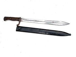 In good condition rare makers and very low serial numbers, total length of 52 cm across guards 7.5 cm depth being 2.5 cm,