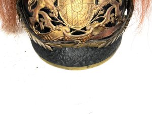 1ww era, overall condition is very good though liners showing much use, high ranking military officers helmet’, height 37 cm length across 20 cm depths 25 cm,