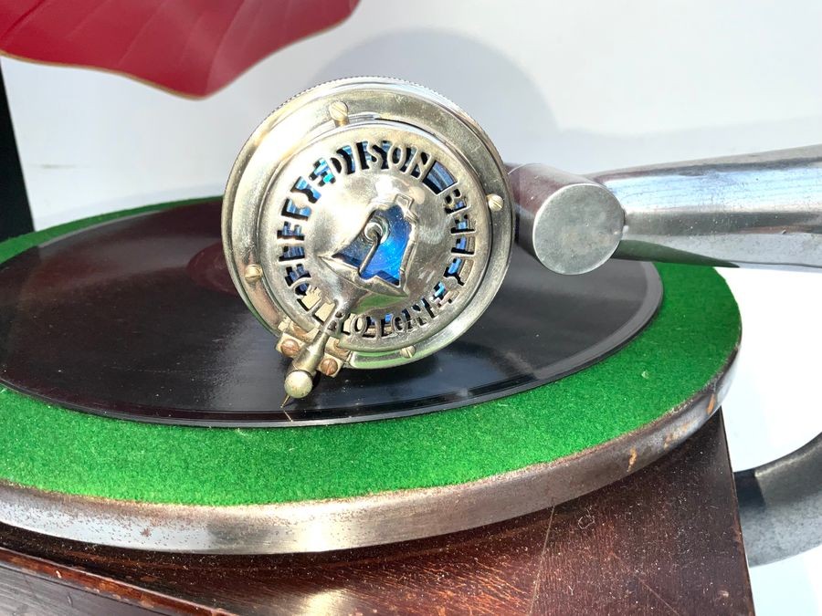 Horned Gramophone By Edison Bell  Rare.