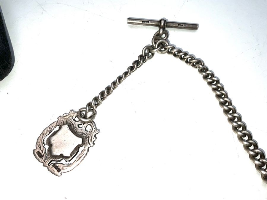 Pocket Watch & Chain Full Hunter Solid Silver