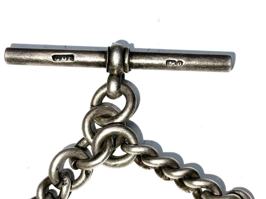 Pocket Watch & Chain Full Hunter Solid Silver