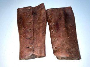 Pair of ww1 officers leather gaiters. The gaiters are in a very good condition and appearance!