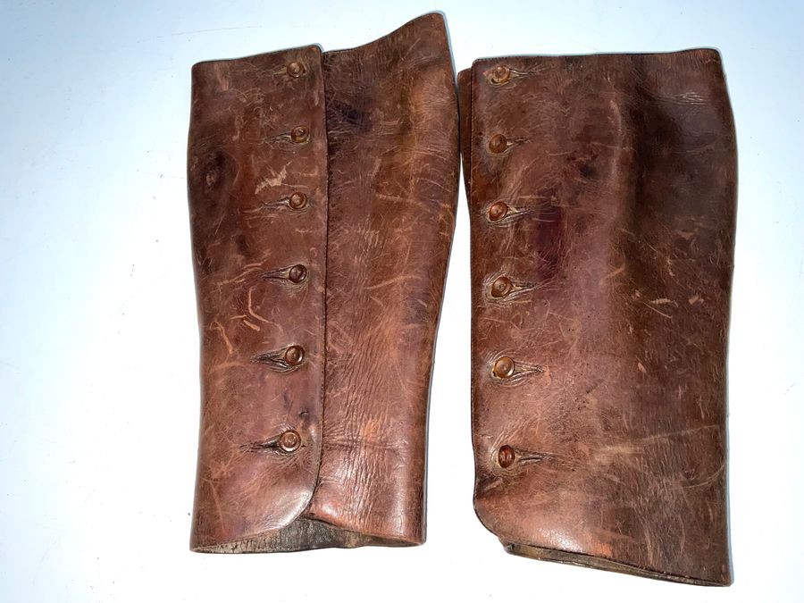 Ww1 Officers Leather Gaiters