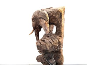 Super mid victorian carving of the mammals that live on the plains of the serengeti, carved from solid wood brought back to uk by south african, stands 58 cm width 22 cm depth 20 cm,