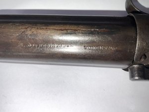 Approximately .32 caliber. Marked at the barrel ribs allen & thurber worcester " "allen & thurber worchester". Hammer marked "allen's patent mechanically sound. Light pitting to the metal components. Actions working as it should, length of 19 cm height 10 cm depth 4 cm, .32 calibre, offering free uk delivery reference dbss. Tel: we accept online payments for all our items listed: bank transfer cash on collection or if wishing over the phone using your debit or credit cards, also doing layby payments plan, or email giving your address details & contact number and we shall send you your items invoice to make