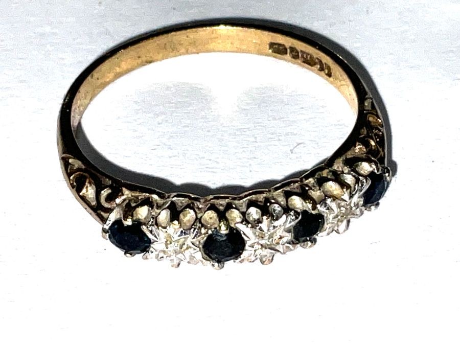 Primary image for Garnets & Diamonds 9ct Gold Ladies Ring