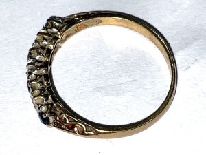 Superb ring, hallmarks for 9ct solid gold, beautiful garnets stones and diamonds, condition is very good, sized p. Reference drc3. Offering free uk delivery. Tel: we accept online payments for all our items listed: bank transfer cash on collection or if wishing over the phone using your debit or credit cards, also doing layby payments plan, or email giving your address details & contact number and we shall send you your items invoice to make