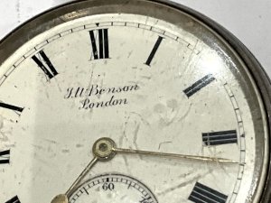 Comes with chain and t bar, believe not silver, the watch is needing attention as the main springs faulty, the balance looks to be ok though. Top quality maker and quite a rare watch, diameter of which is 5 cm weighs in total 149 grams, reference drc3 tel: we accept online payments for all our items listed: bank transfer cash on collection or if wishing over the phone using your debit or credit cards, also doing layby payments plan, or email giving your address details & contact number and we shall send you your items invoice to make