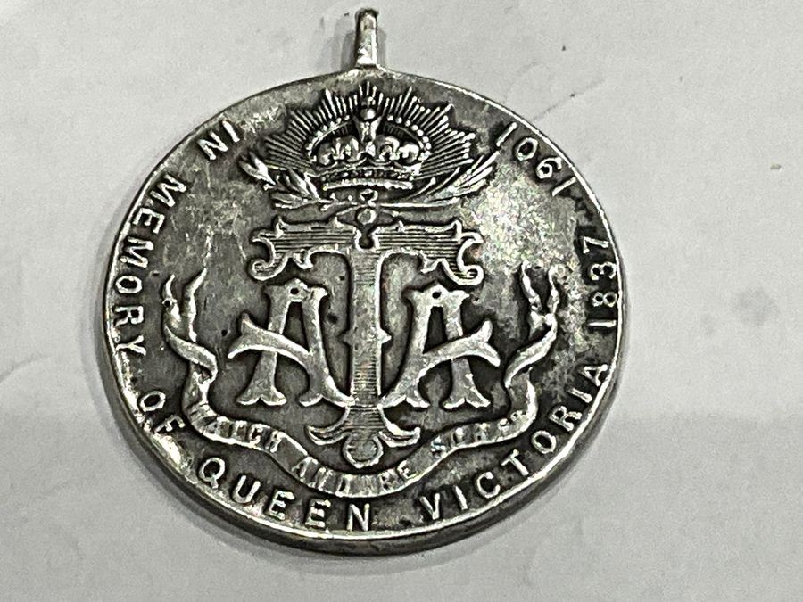 Silver Medallion To The Reign Of Queen Victoria