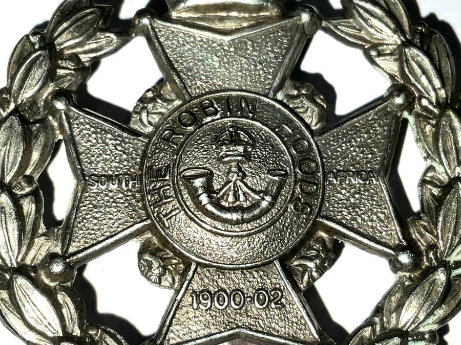 The Robin Hoods Boer War Cap Badge Rare