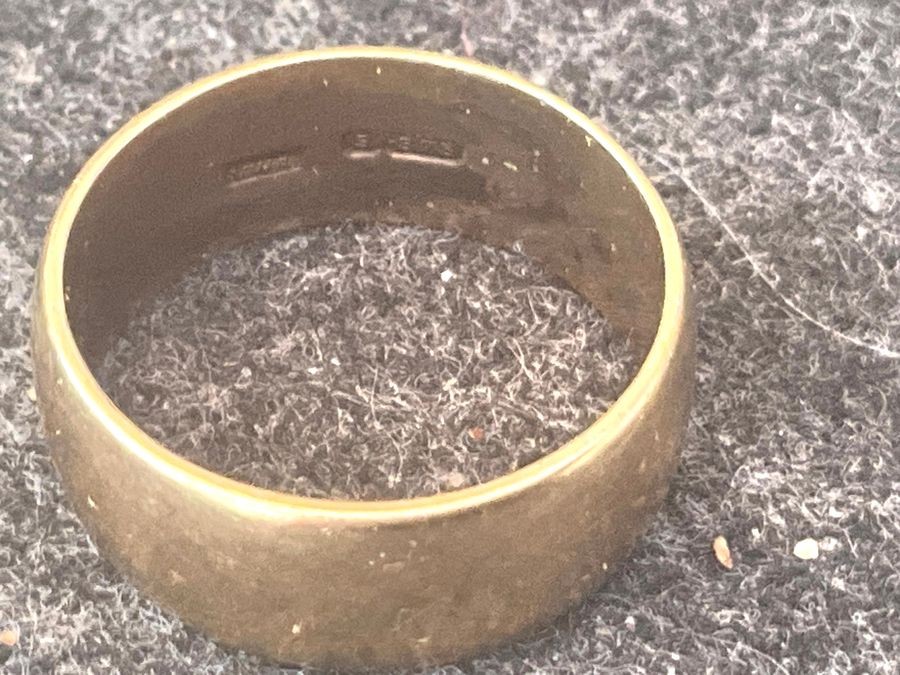 Gold Wedding Band Unisex 9ct Hallmarked