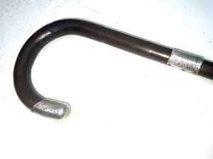 One of the very best, condition is superb, strong and sturdy silver mounts hallmarked for london 1927, total length of 91 cm, across crooks handle 12 cm, stick diameter from the top is 2 cm tapering down to ferrule 18 mm, from steel tip to the top of the handle is 82 cm, one of the best for anyone’s collection, offering free delivery worldwide reference ak3. Tel: we accept online payments for all our items listed: bank transfer cash on collection or if wishing over the phone using your debit or credit cards, also doing layby payments plan, or email giving your address details & contact number and we shall send you your items invoice to make