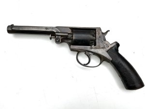This revolver was used extensively during the late victorian period, was never a display item, the grips are showing much wear as is the revolver, the actions as it should be cocks and fires also with trigger action too, has the safety catch that works the lettering along barrel and above triggers well worn and difficult now to decipher. On 20 february 1856, lieutenant frederick e. B. Beaumont of the royal engineers was granted a british patent for improvements to the adams revolver which allowed them to be cocked and fired either by manually cocking the hammer as in single-action revolvers or by just pulling the trigger. Length 11.25 in. (286 mm) calibre .442 in (11.2 mm) (54-bore) comes in the retailers box length of which is 41 cm depth 18 cm heights 8 cm comes with key retailers names james kerr & co london armoury. Offering free uk delivery reference dbss. Tel: we accept online payments for all our items listed: bank transfer cash on collection or if wishing over the phone using your debit or credit cards, also doing layby payments plan, or email giving your address details & contact number and we shall send you your items invoice to make