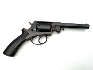 This revolver was used extensively during the late victorian period, was never a display item, the grips are showing much wear as is the revolver, the actions as it should be cocks and fires also with trigger action too, has the safety catch that works the lettering along barrel and above triggers well worn and difficult now to decipher. On 20 february 1856, lieutenant frederick e. B. Beaumont of the royal engineers was granted a british patent for improvements to the adams revolver which allowed them to be cocked and fired either by manually cocking the hammer as in single-action revolvers or by just pulling the trigger. Length 11.25 in. (286 mm) calibre .442 in (11.2 mm) (54-bore) comes in the retailers box length of which is 41 cm depth 18 cm heights 8 cm comes with key retailers names james kerr & co london armoury. Offering free uk delivery reference dbss. Tel: we accept online payments for all our items listed: bank transfer cash on collection or if wishing over the phone using your debit or credit cards, also doing layby payments plan, or email giving your address details & contact number and we shall send you your items invoice to make