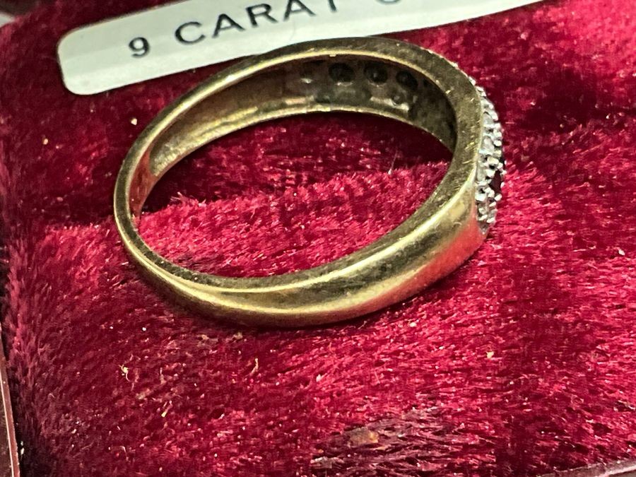 Sapphire And Diamonds 9ct Gold Ring