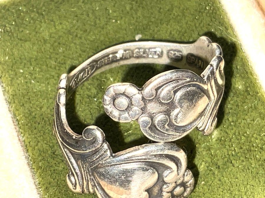 Silver Twin Hearts Ring